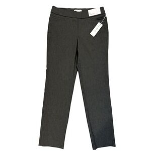 Liz‎ Claiborne Women's Lisa Straight  Mid Rise Charcoal Heather Pants Size 8 NWT
